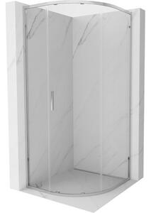 Mexen Exo cabina doccia semicircolare scorrevole 70 x 70 cm, trasparente, cromo - 8131-070-070-01-00