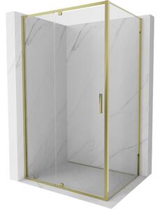 Mexen Exo cabina doccia a battente 160 x 100 cm, trasparente, oro - 819-160-100-50-00