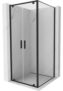 Mexen Exo cabina doccia a battente 70 x 70 cm, trasparente, nera - 8182-070-070-70-00