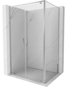 Mexen Exo cabina doccia a battente 90 x 80 cm, trasparente, cromo - 8182-090-080-01-00