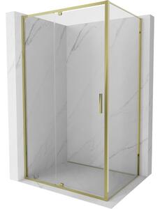 Mexen Exo cabina doccia con porta a battente 150 x 100 cm, trasparente, oro - 819-150-100-50-00