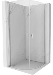Mexen Mist cabina doccia semicircolare a battente 80 x 80 cm, trasparente, cromo - 8A31-080-080-01-00