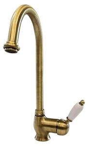 Rubinetto da cucina classico PB monocomando con bocca girevole da 185 mm, color bronzo 1208953114