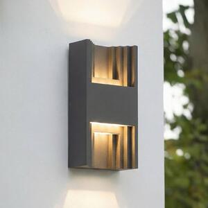 Applique da esterni a LED Aurali Lindby, Nero, Alluminio, Moderno, Applique LED da esterni