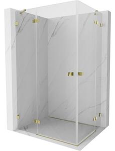 Mexen Lunar Duo cabina doccia battente sinistra 120 x 100 cm, trasparente, oro - 834-120L-100P-50-00