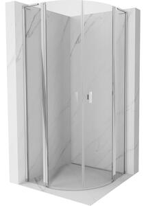 Mexen Mist L cabina doccia semicircolare ad anta battente 90 x 90 cm, trasparente, cromo - 8A32L-090-090-01-00