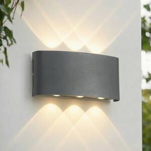 Lindby Applique da esterni a LED Ithan, Nero, Alluminio, Moderno, Applique LED da esterni
