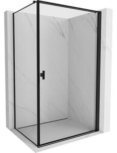Mexen Mist-B cabina doccia apribile destra 70 x 100 cm, cornice nera, nera - 8A2T-070-100-70-70-P