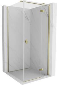 Mexen Mist-H T cabina doccia battente destra 80 x 80 cm, trasparente, oro - 8A5T-080-080-50-00-P