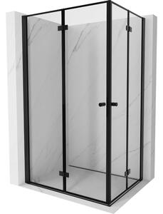 Mexen Mist-F Duo cabina doccia pieghevole sinistra 110 x 90 cm, cornice nera, nero - 8A6-110L-090P-70-70