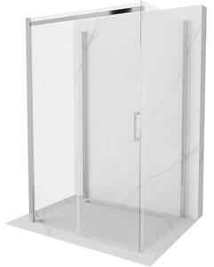 Mexen Omega-3S cabina doccia a 3 lati, scorrevole 100 x 80 cm, trasparente, cromo - 825-100-080-01-00-3S