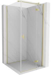 Mexen Mist-H T cabina doccia ad anta destra 90 x 90 cm, trasparente, oro spazzolato - 8A5T-090-090-55-00-P