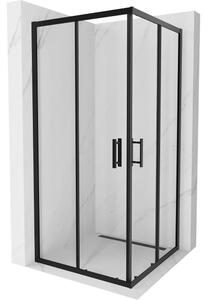 Mexen Rio cabina doccia quadrata 90 x 90 cm, trasparente, nera - 860-090-090-70-00