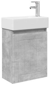 Mobile bagno con rubinetto Grigio Cemento 45,5 x 25,5 x 84 cm