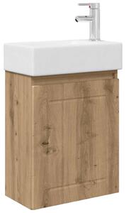 Mobile bagno con rubinetto Rovere Artigianale
