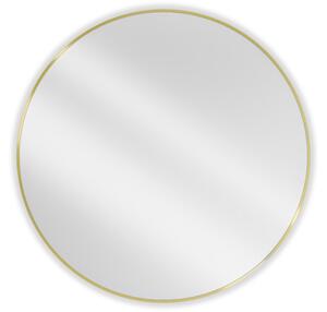 Mexen Loft specchio da bagno rotondo 100 cm, cornice dorata - 9850-100-100-000-50