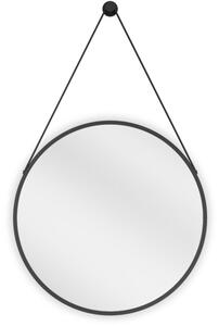 Mexen String specchio da bagno rotondo 50 cm, cornice nera - 9854-050-050-000-70
