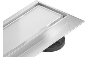 Mexen Flat 360° MGW scarico lineare girevole 50 cm, vetro bianco - 1027050-40