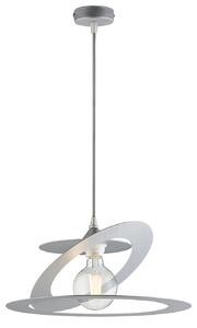 Sospensione Moderna 1 Luce Ferro Taglio Laser Argento Serie Geko