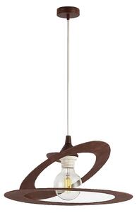 Sospensione Moderna 1 Luce Ferro Taglio Laser Marrone e Corten Serie Geko