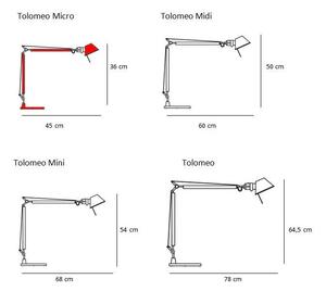 Artemide - Tolomeo MICRO Lampada da Tavolo Alu