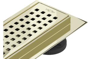 Mexen Flat 360° M08 scarico lineare girevole 50 cm, oro - 1525050-40