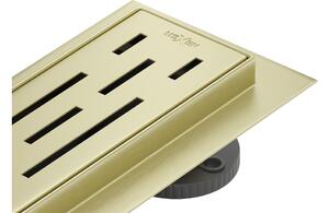 Mexen Flat 360° M01 scarico lineare rotante 50 cm, oro spazzolato - 1A20050-40