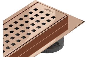 Mexen Flat 360° M08 scarico lineare rotante 50 cm, oro rosa - 1625050-40