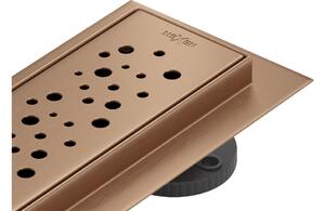 Mexen Flat 360° M12 scarico lineare rotante 50 cm, rame spazzolato - 1C21050-40