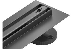 Mexen Flat 360° Slim scarico lineare rotante 50 cm, grigio canna di fucile spazzolato - 1E41050