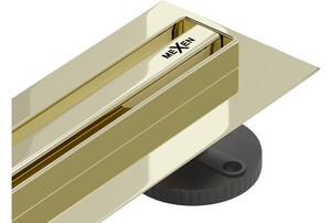 Mexen Flat 360° Slim scarico lineare rotante 50 cm, dorato - 1541050