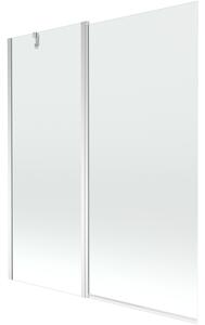 Mexen Flip paravento da bagno a 2 ante 140 x 150 cm, trasparente, cromo - 894-140-101-01-00