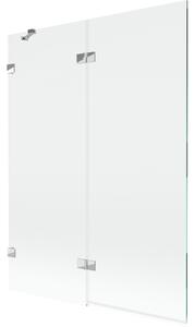Mexen Lunar paravento per vasca da bagno a 2 ante sinistro 130 x 150 cm, trasparente, cromo - 897-130-100-01-00-L