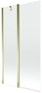 Mexen Flip paravento doccia a 2 ante 100 x 150 cm, trasparente, dorato - 894-100-101-50-00