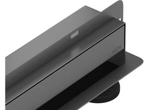 Mexen Flat Wall scarico lineare a muro 2 in 1 110 cm, grigio canna di fucile spazzolato - 1E30110