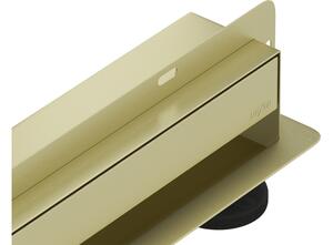 Mexen Flat Wall scarico lineare a muro 2 in 1, 120 cm, oro spazzolato - 1A30120