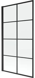 Mexen Alex paratia da vasca da bagno a 1 anta 70 x 140 cm, griglia nera fissa - 893-070-000-70-77