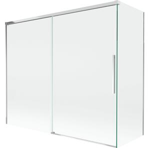 Mexen Rox paravento per vasca da bagno a 2 ante scorrevoli 180 + 80 x 150 cm, trasparente, cromo - 8C9-180-080-01-00