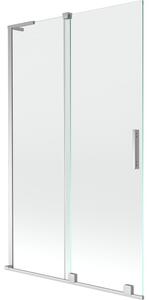 Mexen Velar L paravento per vasca da bagno a 2 ante scorrevoli 110 x 150 cm, trasparente, cromo - 896-110-003-01-01