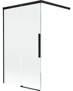 Mexen Rox paravento da vasca 2-ante scorrevole 100 x 150 cm, trasparente, nero - 8C9-100-003-70-00