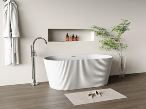 Vasca da bagno freestanding scanalata - 149 x 73 x 58 cm - Acrilico - Bianco opaco - 255 L - COBIANA
