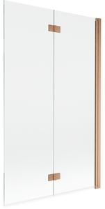 Mexen Mist parete doccia a 2 ante destra 110 x 150 cm, trasparente, rame spazzolato - 8A9-110-002-65-00-P
