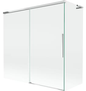 Mexen Rox L paravento per vasca da bagno a 2 ante scorrevoli 160 + 70 x 150 cm, trasparente, cromo - 8C9L-160-070-01-00