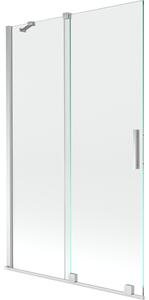 Mexen Velar paravento da doccia a 2 ante scorrevoli 110 x 150 cm, trasparente, cromo - 896-110-000-01-01