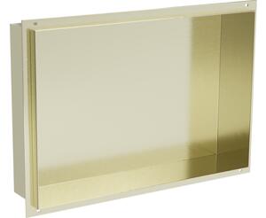Mexen X-Wall-NR mensola da incasso senza flangia 45 x 30 cm, oro spazzolato - 1951453010