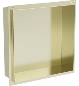 Mexen X-Wall-NR mensola da incasso senza flangia 30 x 30 cm, oro spazzolato - 1951303010