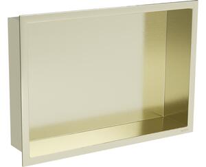 Mexen X-Wall-R mensola ad incasso con flangia 45 x 30 cm, oro spazzolato - 1950453010