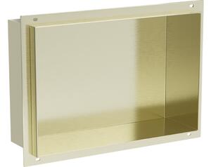 Mexen X-Wall-NR mensola ad incasso senza bordo 30 x 20 cm, oro spazzolato - 1951302010