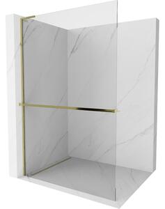 Mexen Kioto+ L parete doccia con ripiano Walk-in 75 x 200 cm, trasparente, oro - 800-075-123-50-00