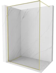 Mexen Kioto-F cabina doccia Walk-in con cornice 95 x 202 cm, trasparente 8 mm, oro spazzolato - 800-095-104-55-00
